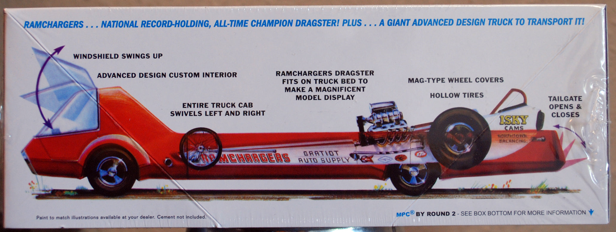 MPC 970 Ramchargers Dragster + Transport Truck 1:25