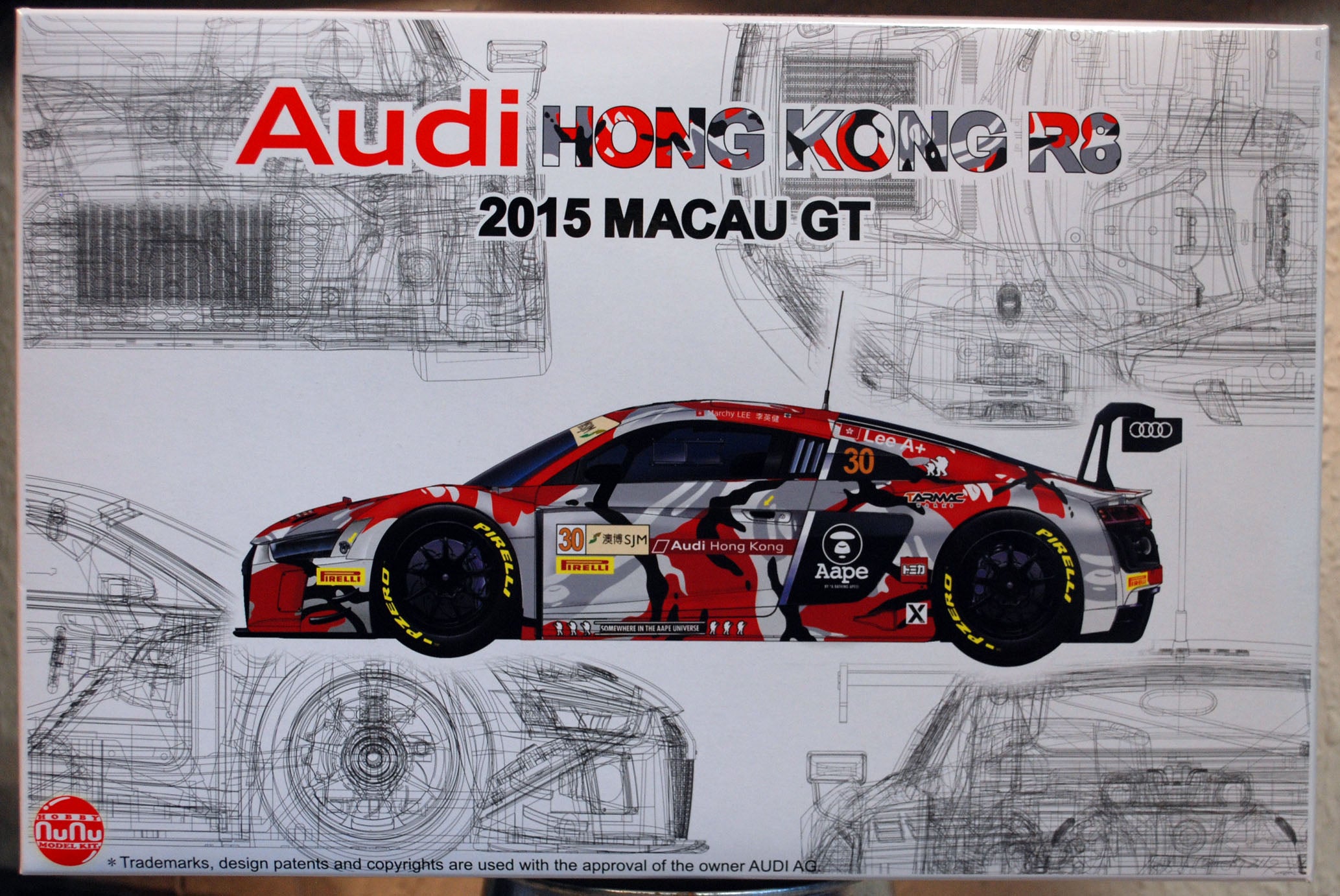 2015 Audi R 8 GT 3 Macau GT 1:24 NuNu Platz 24028