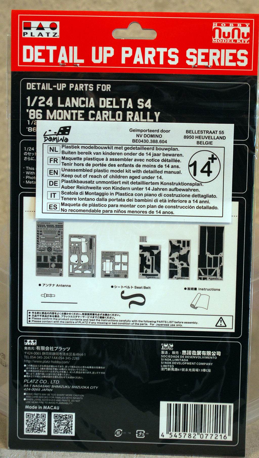 NUNU NE24030 1986 Lancia Delta S 4 Monte Carlo Rallye PE Parts 1:24