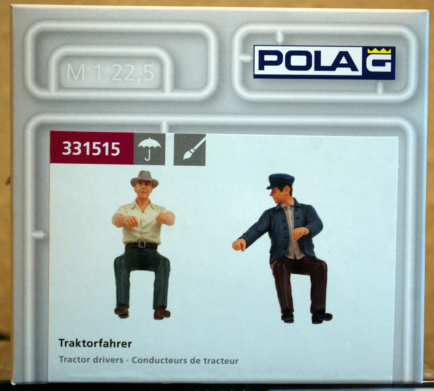 331515 Pola G Traktorfahrer Treckerfahrer 2 Stück handbemalt 1:24 1:22,5