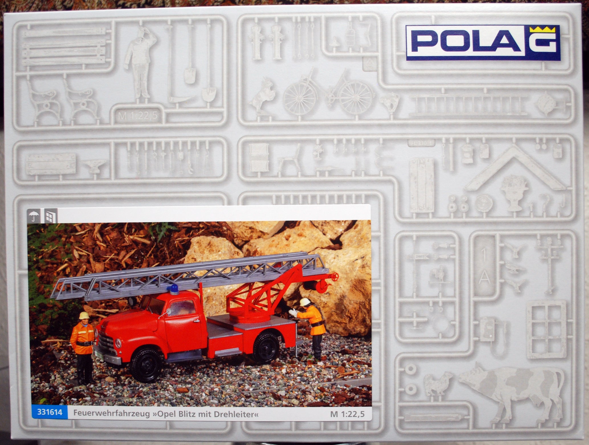 Pola 331614 1952 Opel Blitz Drehleiter Feuerwehr 1:22,5