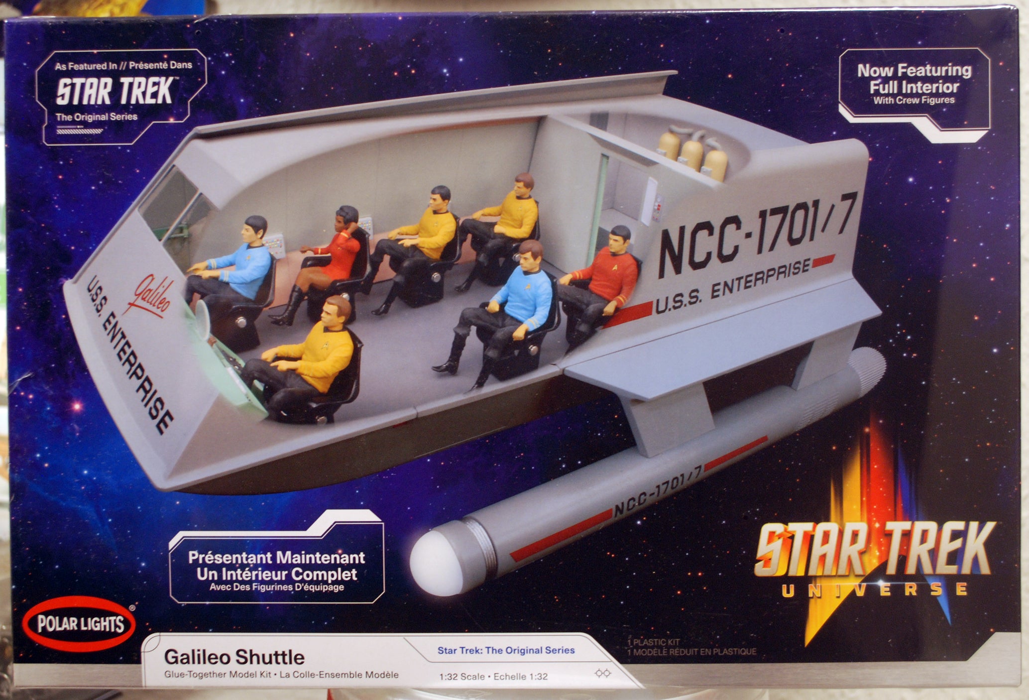 Polar Lights 995 Star Trek USS Enterprise Galileo Shuttlecraft komplett 1:32
