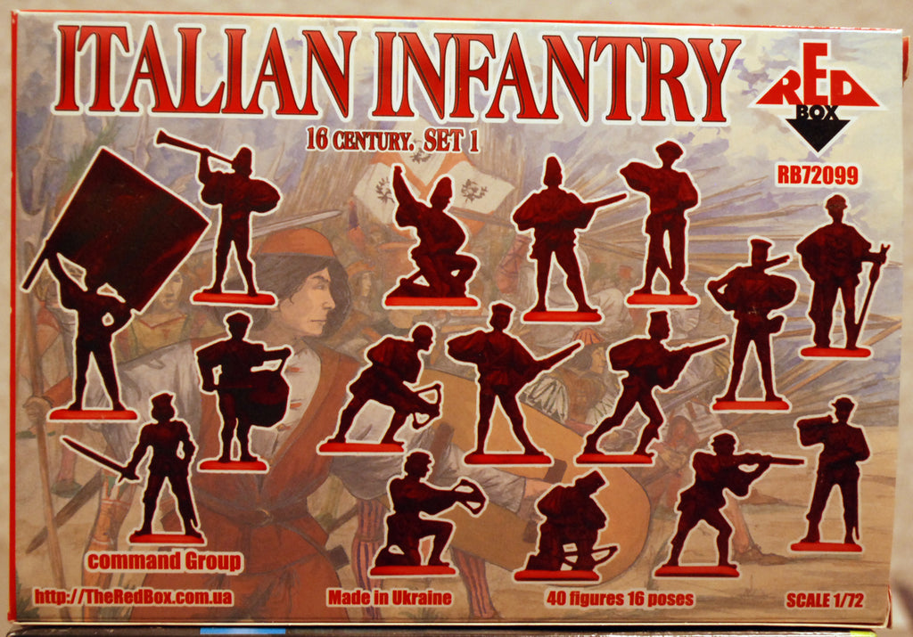 Red Box 72099 Italian Infantry Set 1 16. Jahrh. 1:72