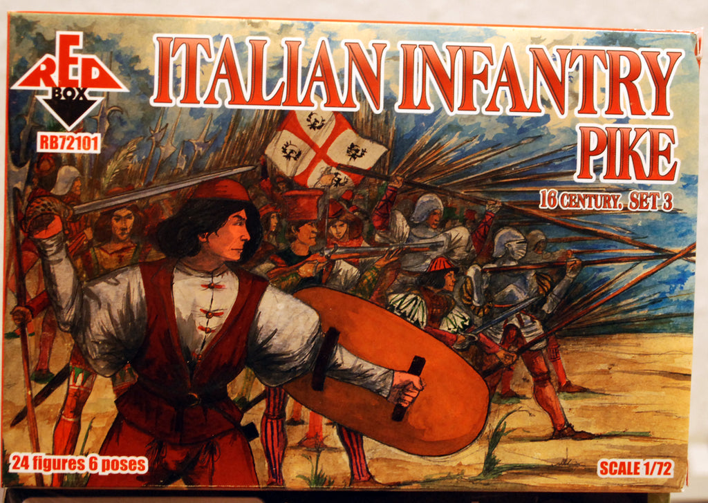 Red Box 72101 Italian Infantry Pike Set 3 16. Jahrh. 1:72