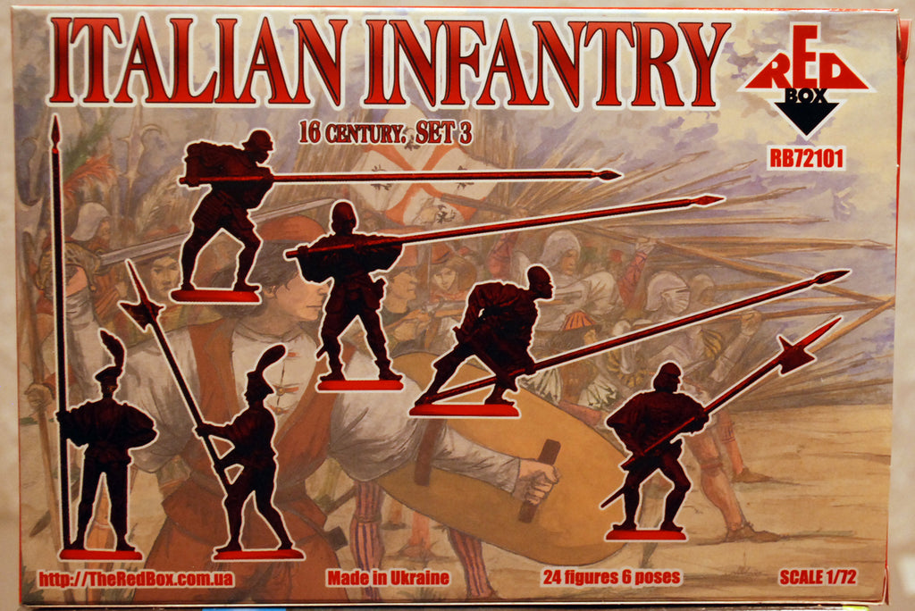 Red Box 72101 Italian Infantry Pike Set 3 16. Jahrh. 1:72