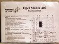 Renaissance TK24/446 für Belkits 1984 Opel Manta 400 Grade Up Set 1:24