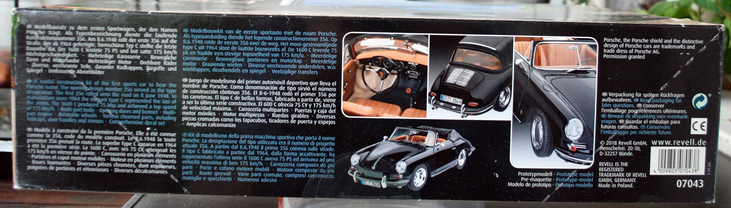 Revell 07043 1964 Porsche 356 C Cabriolet 1:16 Bausatz