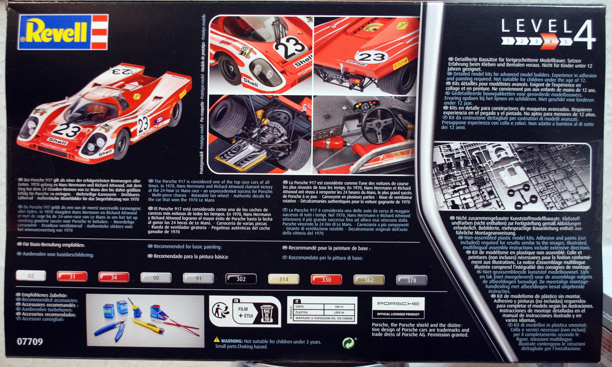 Revell 07709 1970 Porsche 917 K Winner Le Mans 1:24