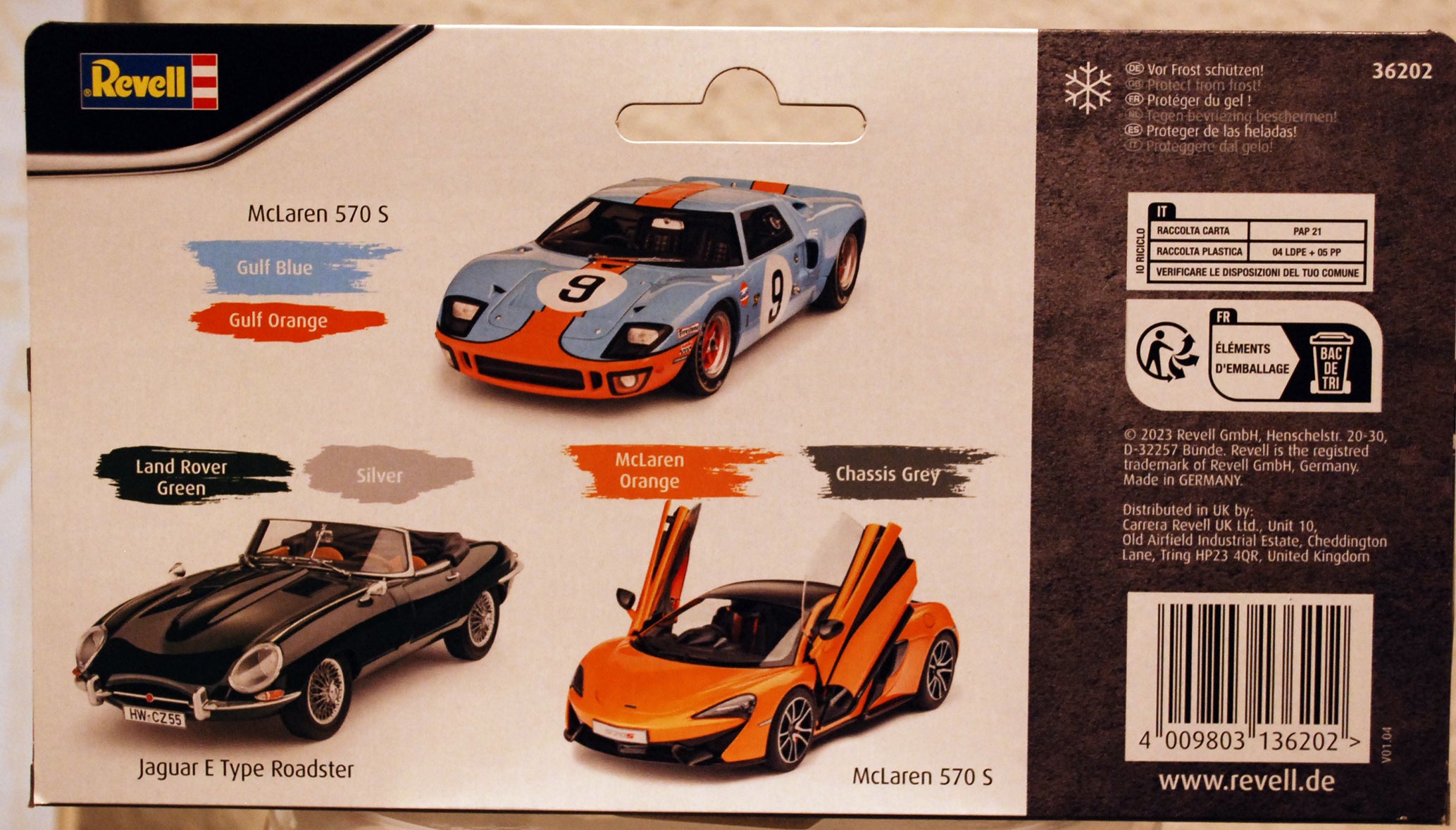 Revell 36202 Model Color Set Sportscars 8 x 18 ml Aqua Color limited edition