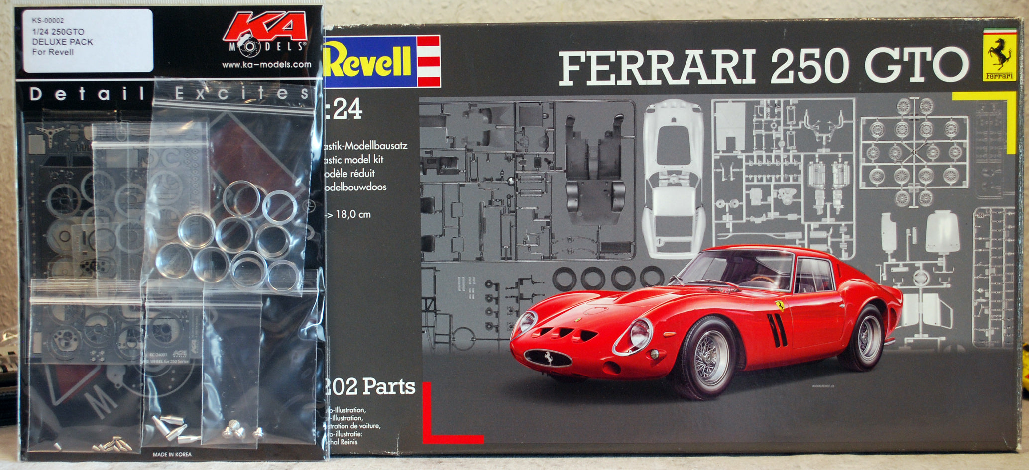 Revell 07395 1961 Ferrari 250 GTO Set inkl. KA Upgrade Set 1:24