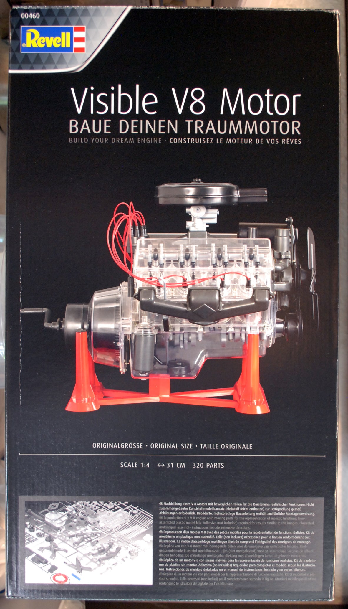 Revell 00460 Visible V8 Motor 1:4 Bausatz
