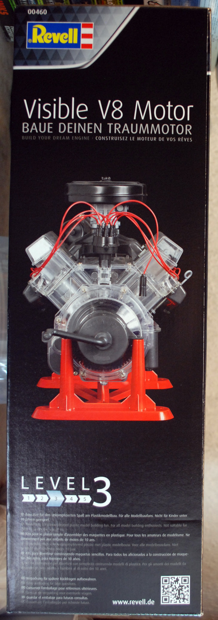 Revell 00460 Visible V8 Motor 1:4 Bausatz