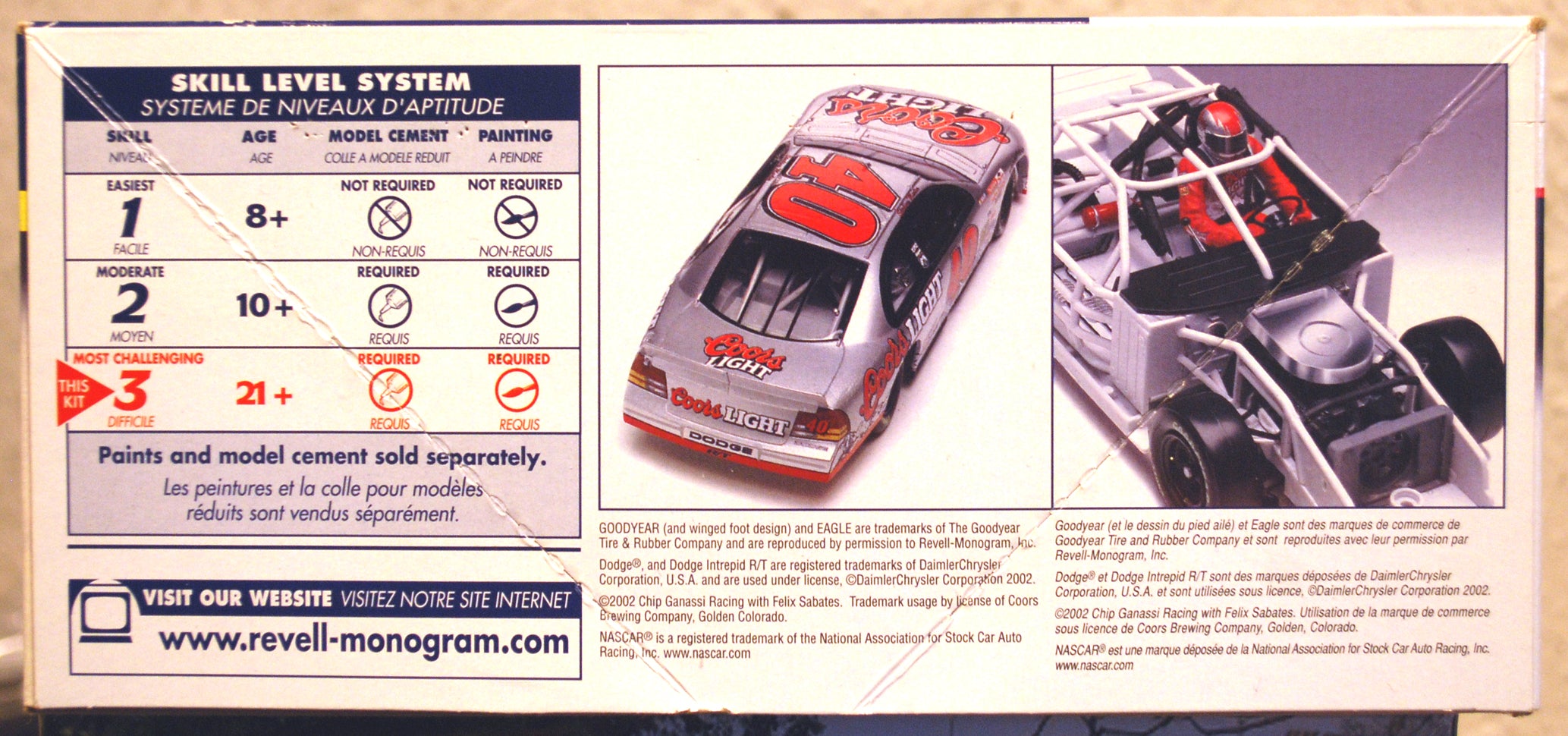 Revell 2170 2002 Dodge Intrepid # 40 Coors Light Sterling Marlin 1:24