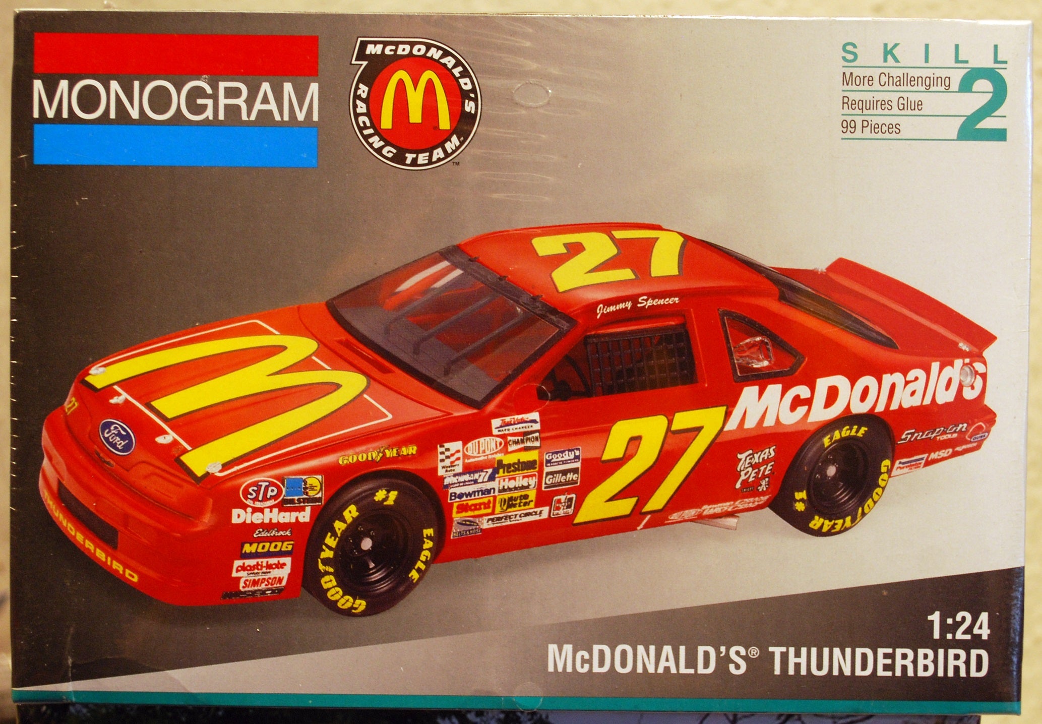 Monogram 2442 1993 Ford Thunderbird # 27 Mc Donalds Jimmy Spencer 1:24