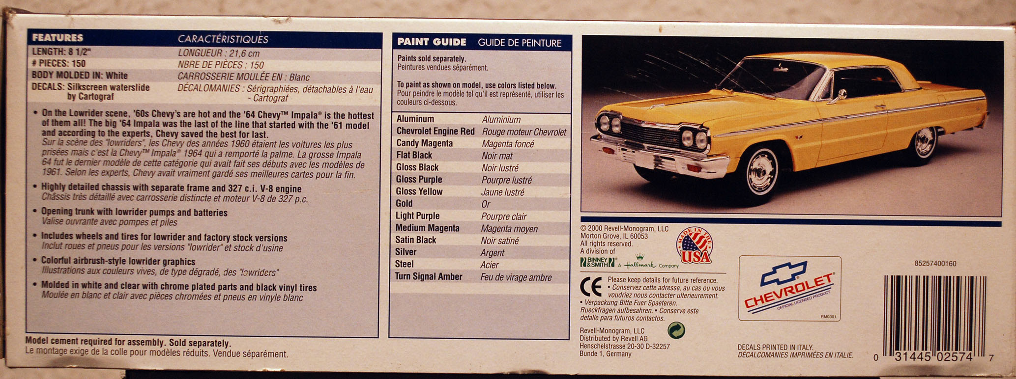 Revell 2574 1964 Chevrolet Impala Lowrider 2´n1 1:25 Bausatz