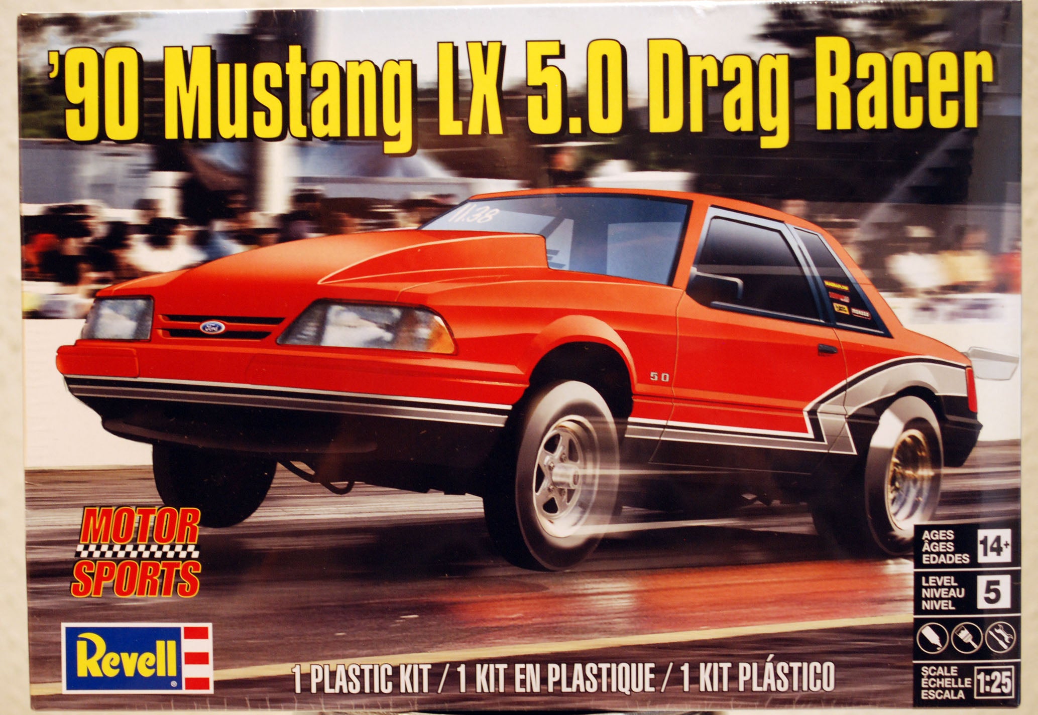 Revell 4195 1990 Ford Mustang LX 5.0 Drag Racer 1:25 Bausatz USA