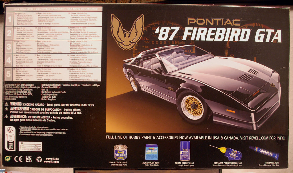 Revell 4535 1987 Pontiac Firebird 1:16 Bausatz