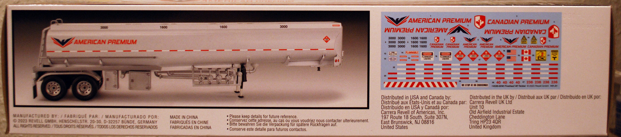 Revell 4536 Fruehauf 40' Tanker Trailer 1:32 USA Bausatz