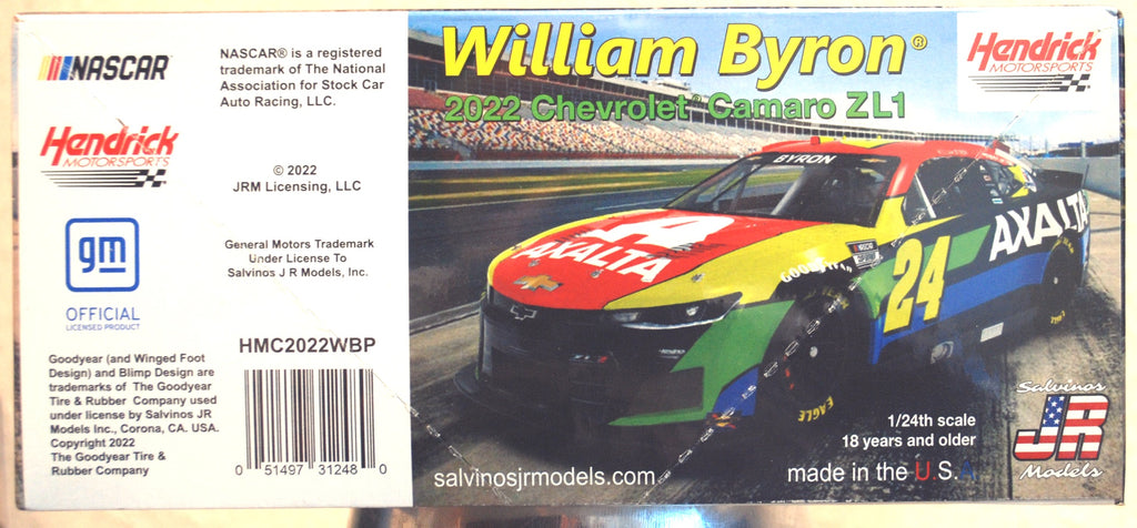 2022 Chevrolet Camaro William Byron Axalta 1:24 Salvinos JR 312480
