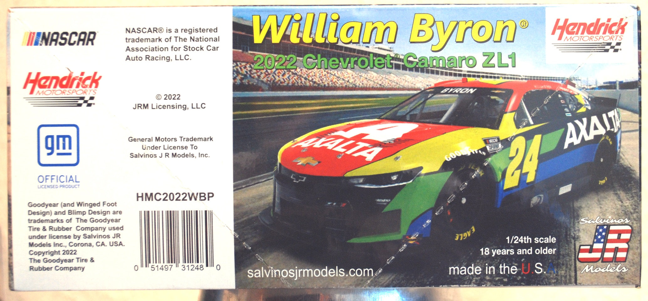 2022 Chevrolet Camaro William Byron Axalta 1:24 Salvinos JR 312480
