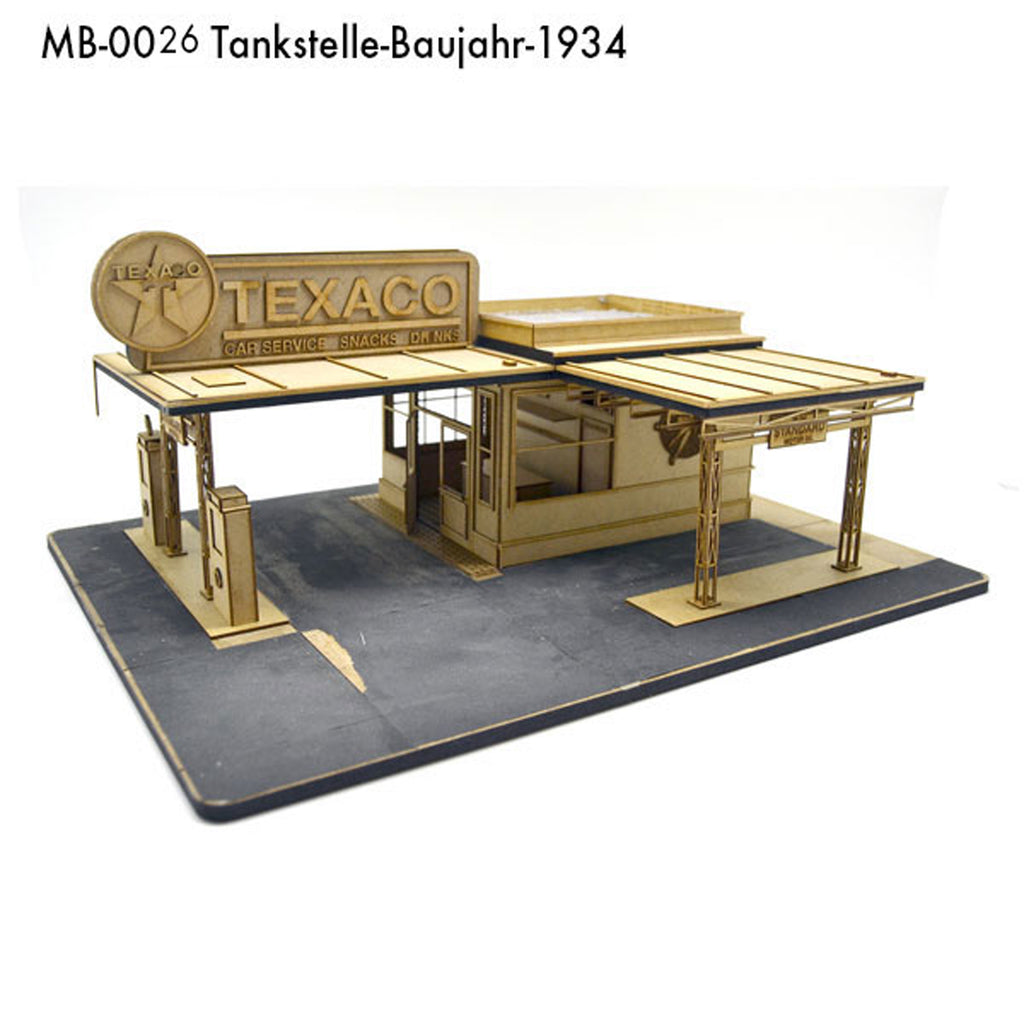 Style Design 0026 Texaco Tankstelle 1930-40 1:24 Bausatz Kit