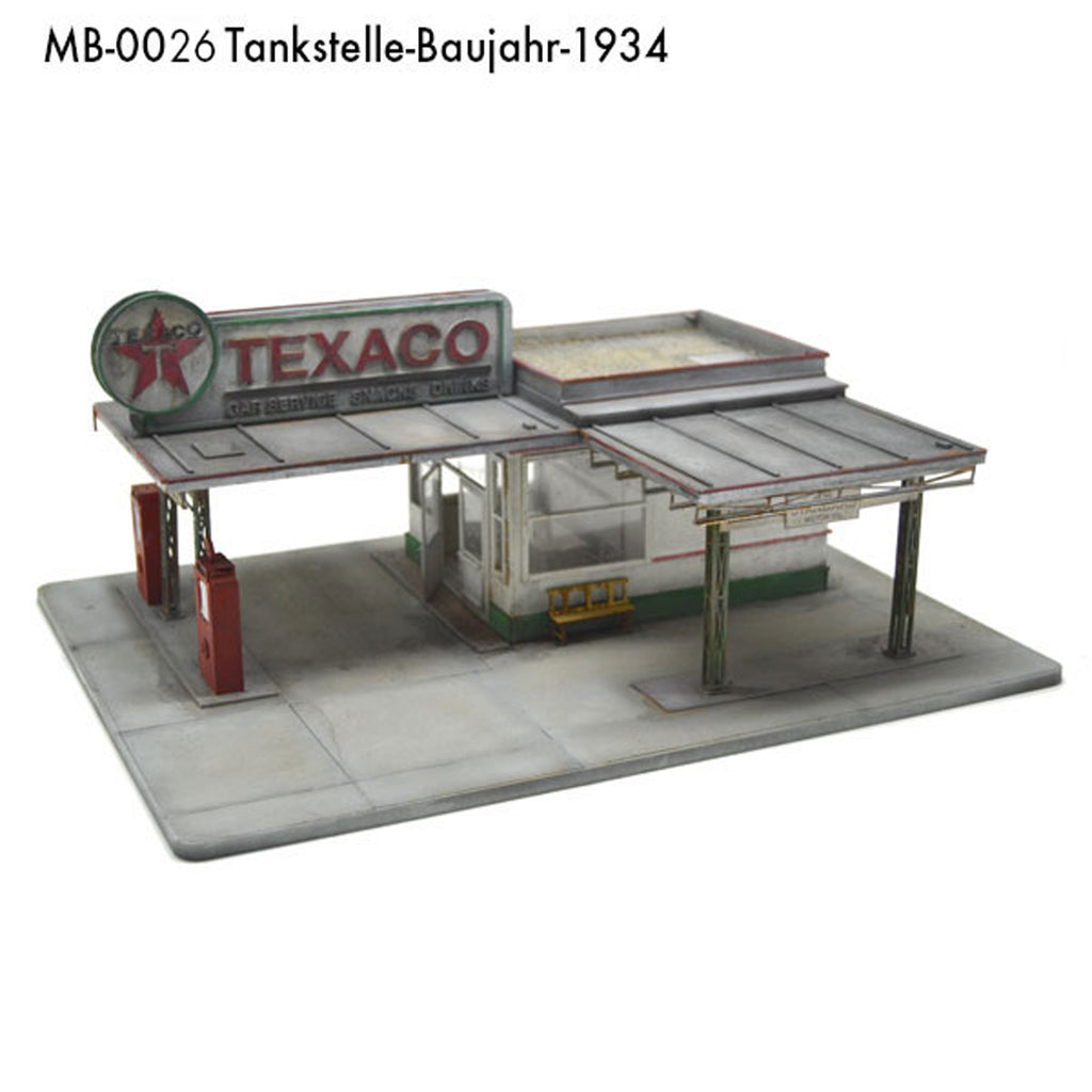 Style Design 0026 Texaco Tankstelle 1930-40 1:24 Bausatz Kit