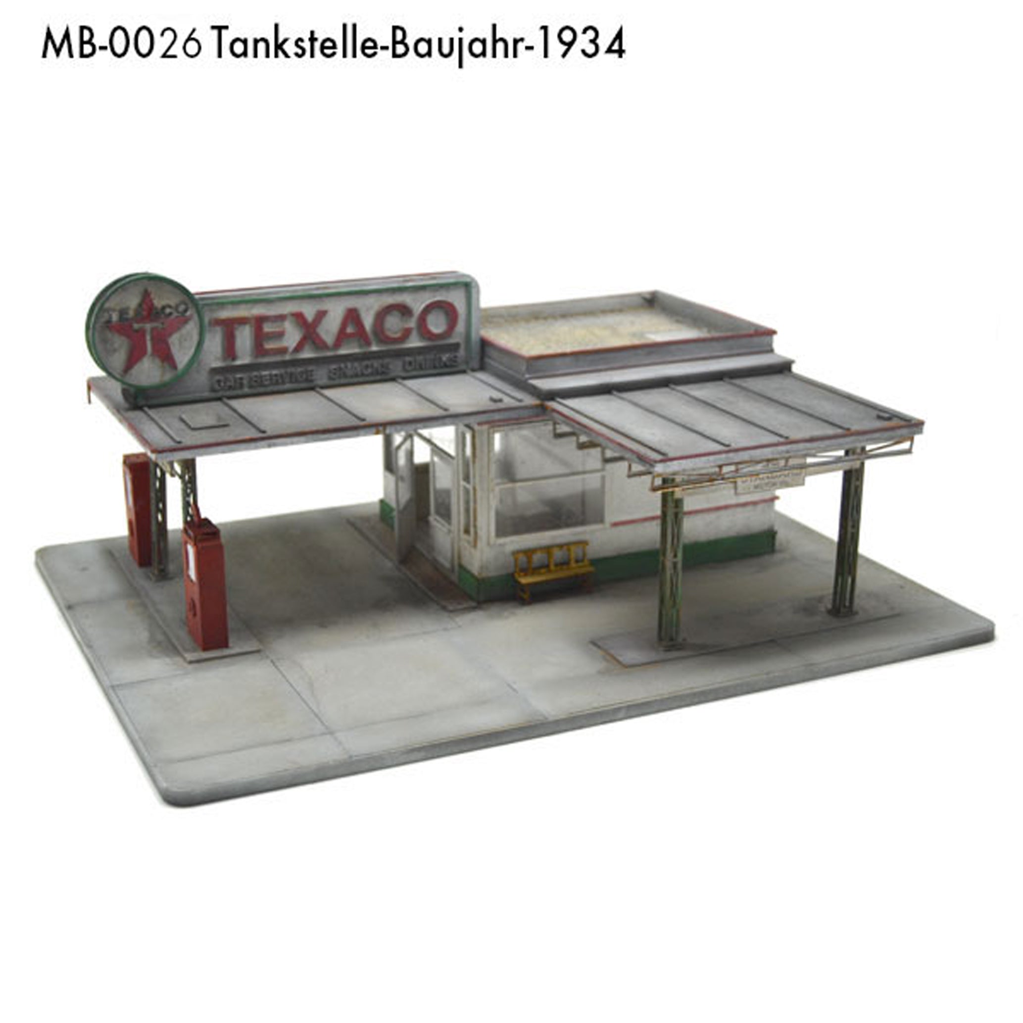 Style Design 0026 Texaco Tankstelle 1930-40 1:24 Bausatz Kit