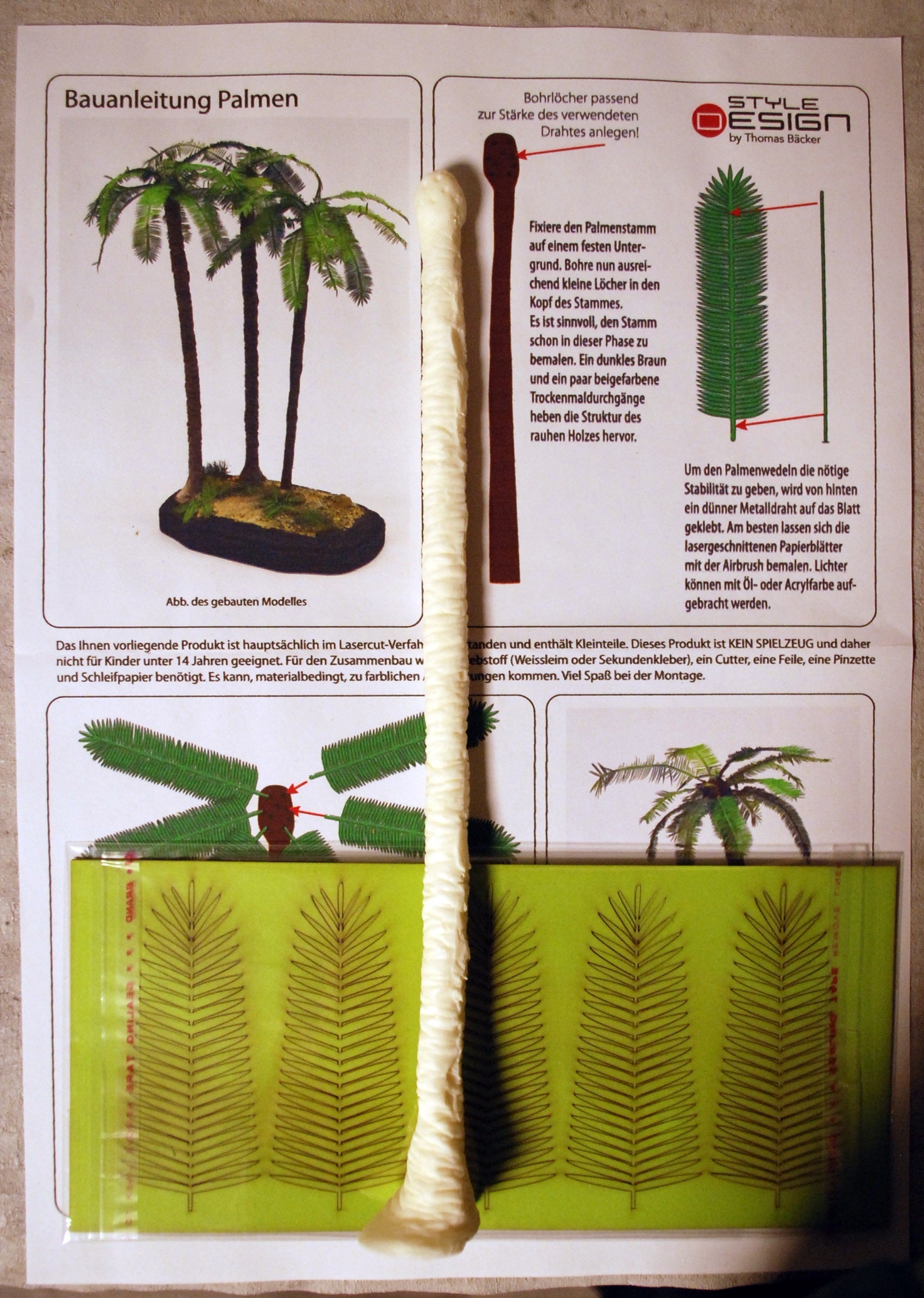 Style Design 0152 Palme 1:24 Bausatz Kit