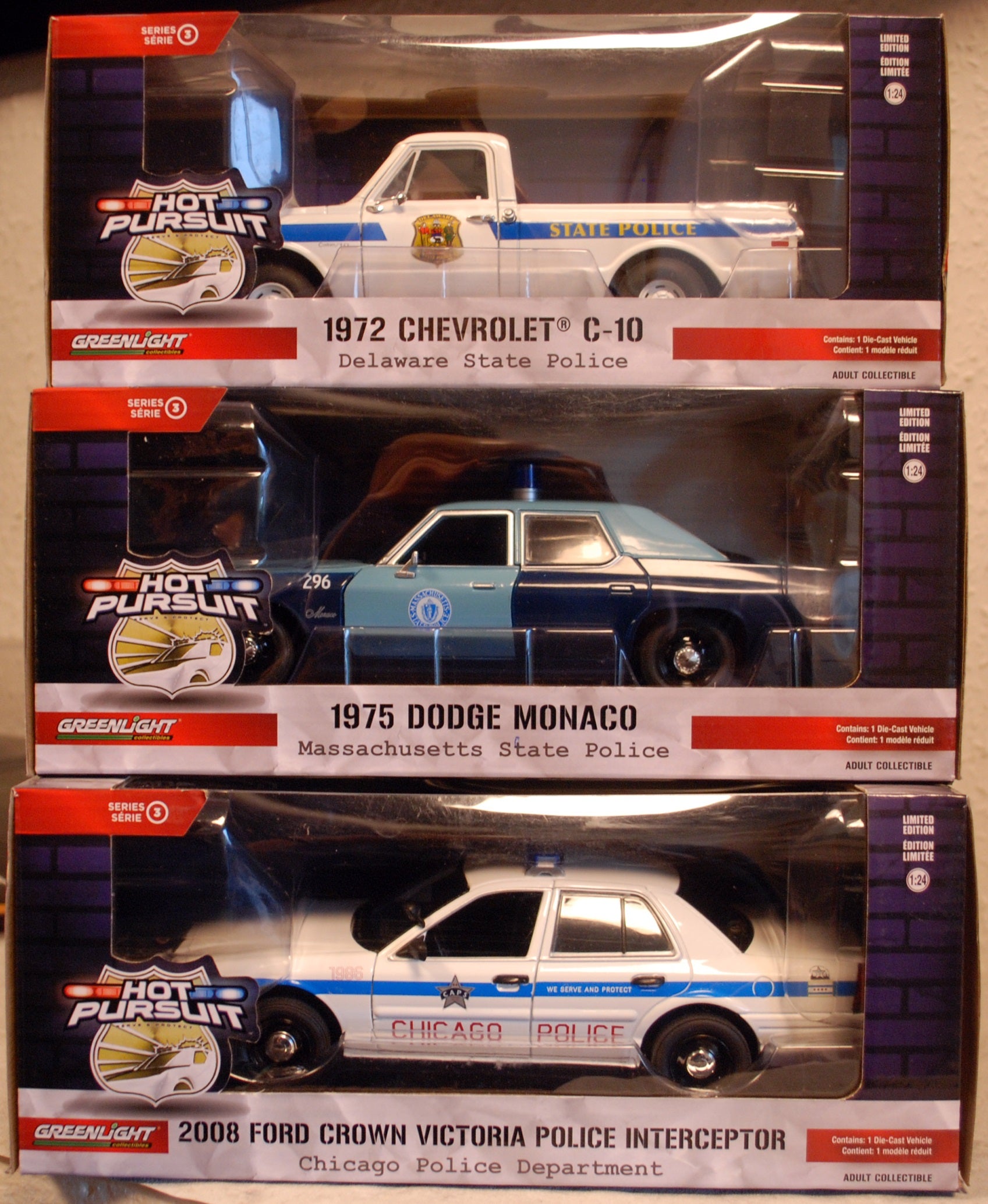 Green Light Hot Pursuit Series 4 komplett alle 3 1:24 SET OF 3