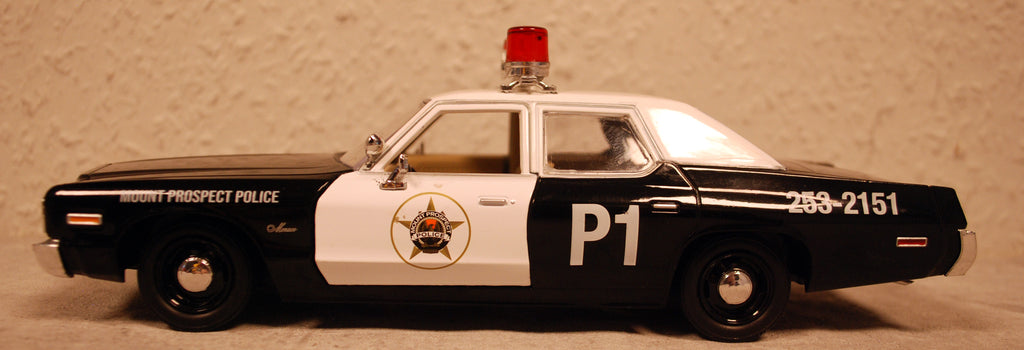 1974 Dodge Monaco Mount Prospect Police Ser. 6 1:24 Green Light 85561