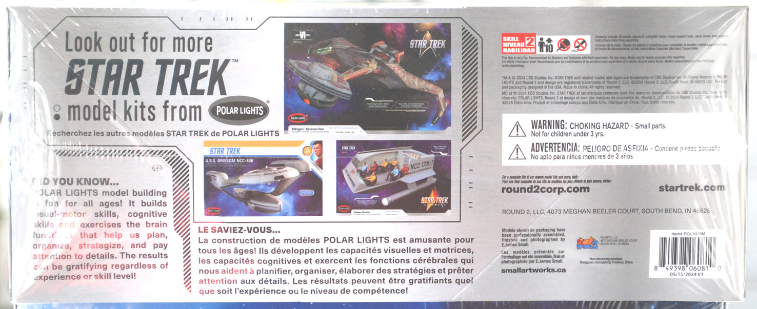 Polar Lights 1000 Star Trek USS Enterprise NCC 1701 w. SS Botany Bay Snap 1:1000