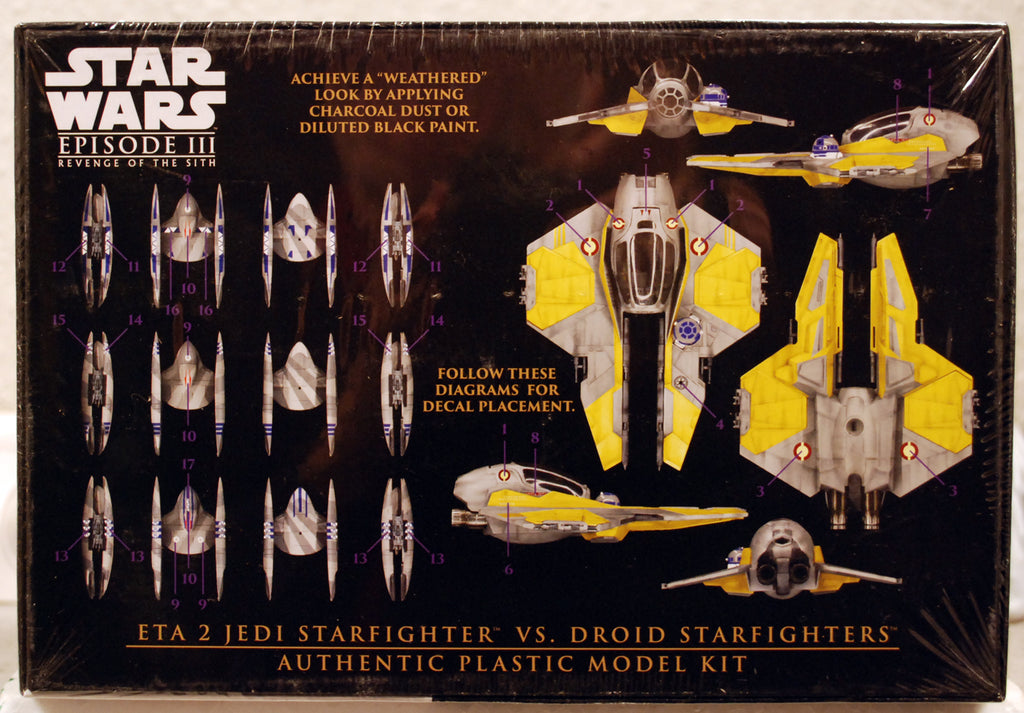 AMT 1436 Star Wars ETA2 Jedi Starfighter vs. Droid Starfighters