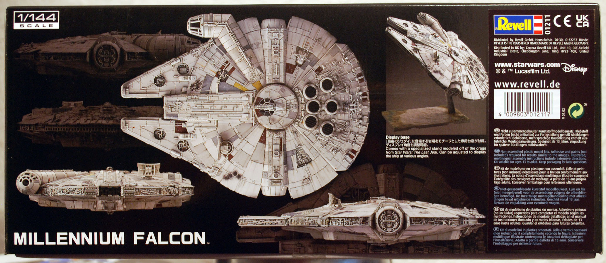 Star Wars Millennium Falcon The last Jedi 1:144 Bandai 5063826 Revell 01211