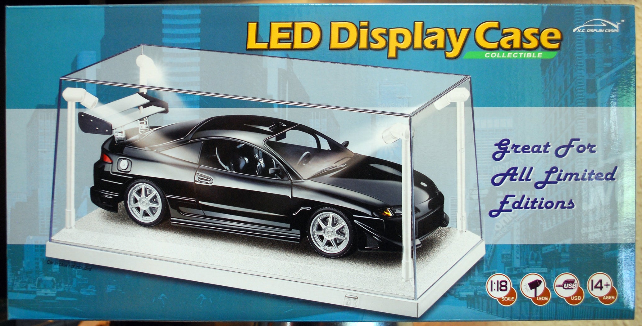 Vitrine T9 189921-24 Einzelvitrine mit oder ohne Beleuchtung Farbe wählbar 1:18