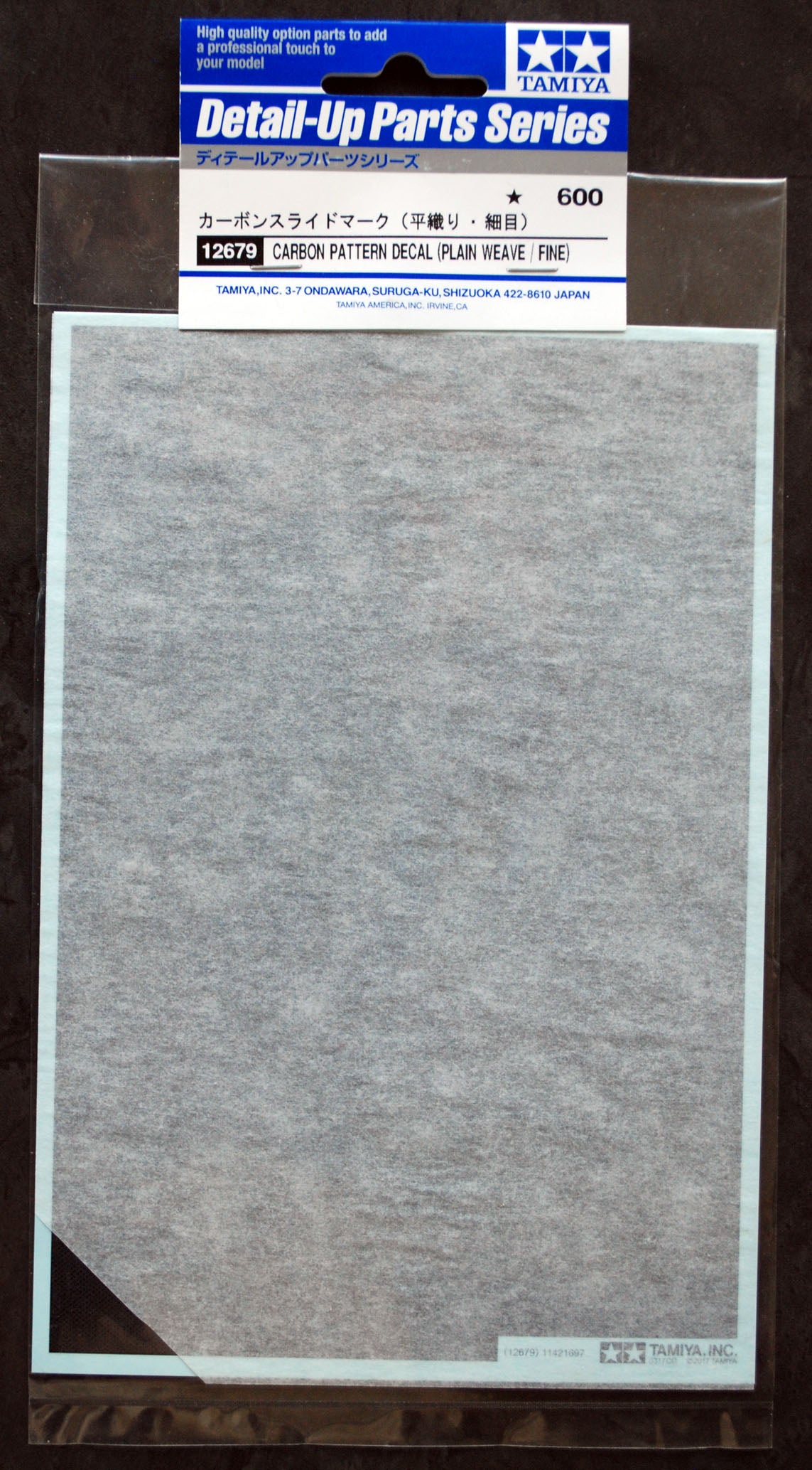 Tamiya 12679 - 12682 Carbon Pattern Decal Plain + Twill Weave