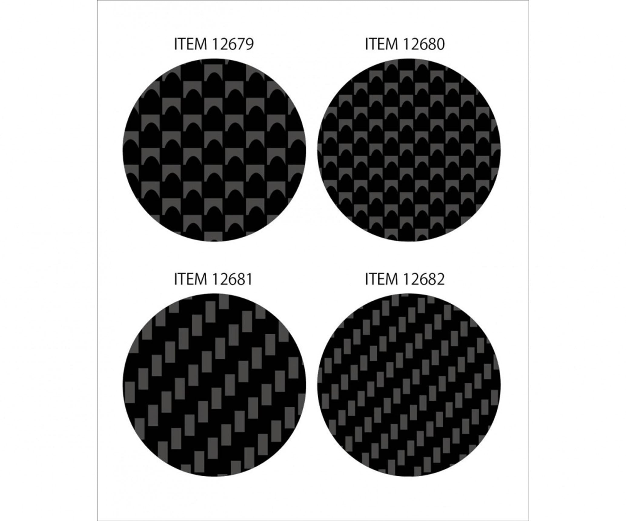 Tamiya 12679 - 12682 Carbon Pattern Decal Plain + Twill Weave