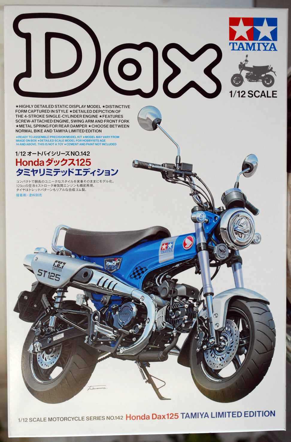 Tamiya 14142 2022 Honda Dax ST125 1:12 Motorrad Bike Bausatz