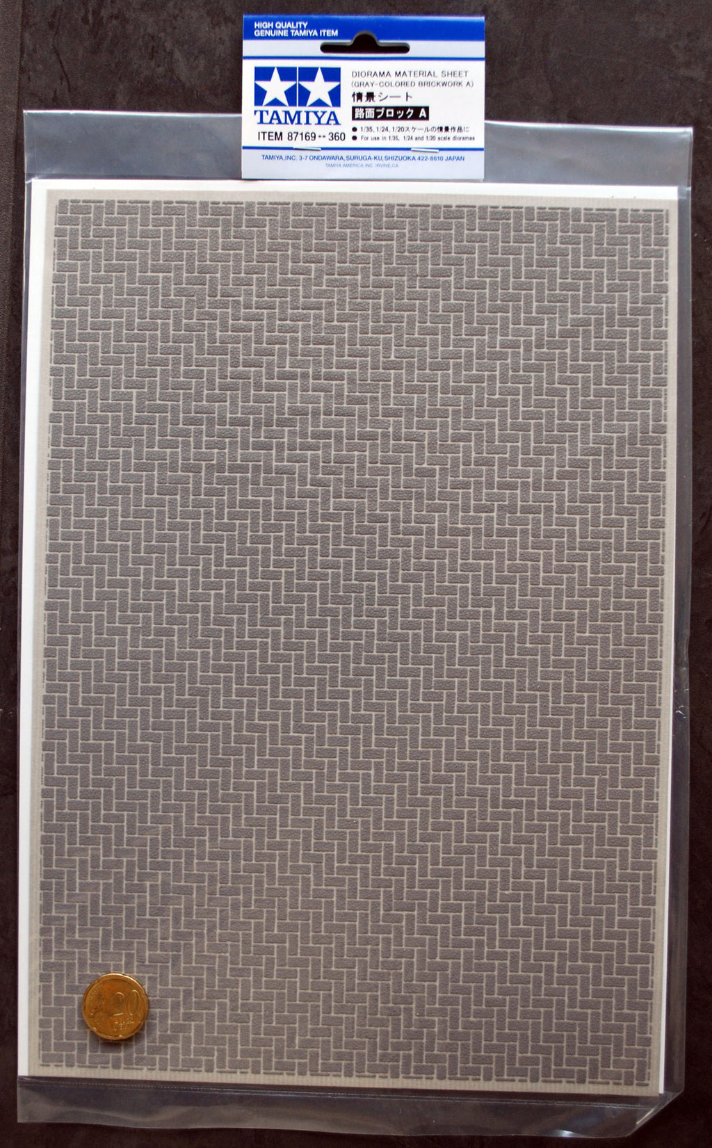 Tamiya 87165 - 87169 Diorama Material Sheet Brick + Stone Paving