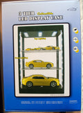 T9 68827 BK große Vitrine LED - Beleuchtung 2 Böden schwarz Triple 9
