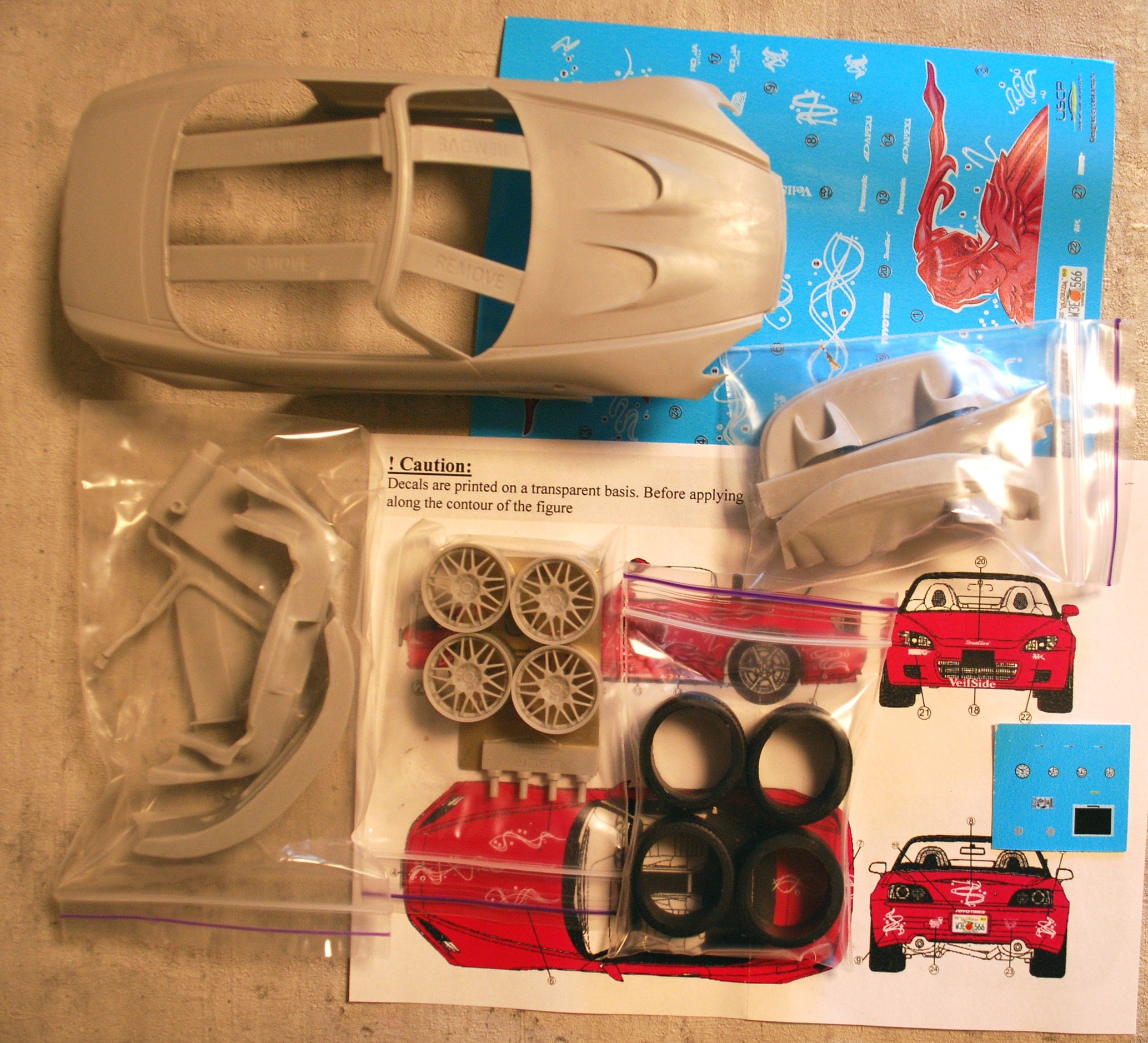 USCP 24T043 Sukis Honda S 2000 aus Fast and Furious für Tamiya 1:24