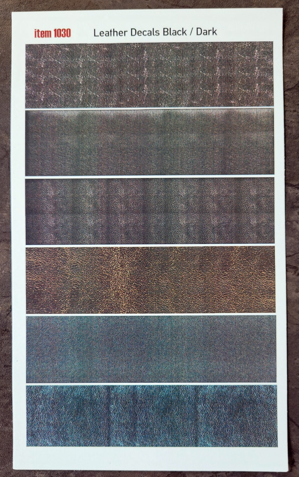 Uschi van der Rosten 1030 Decals Leather Leder Decals 12 versch. Muster schwarz
