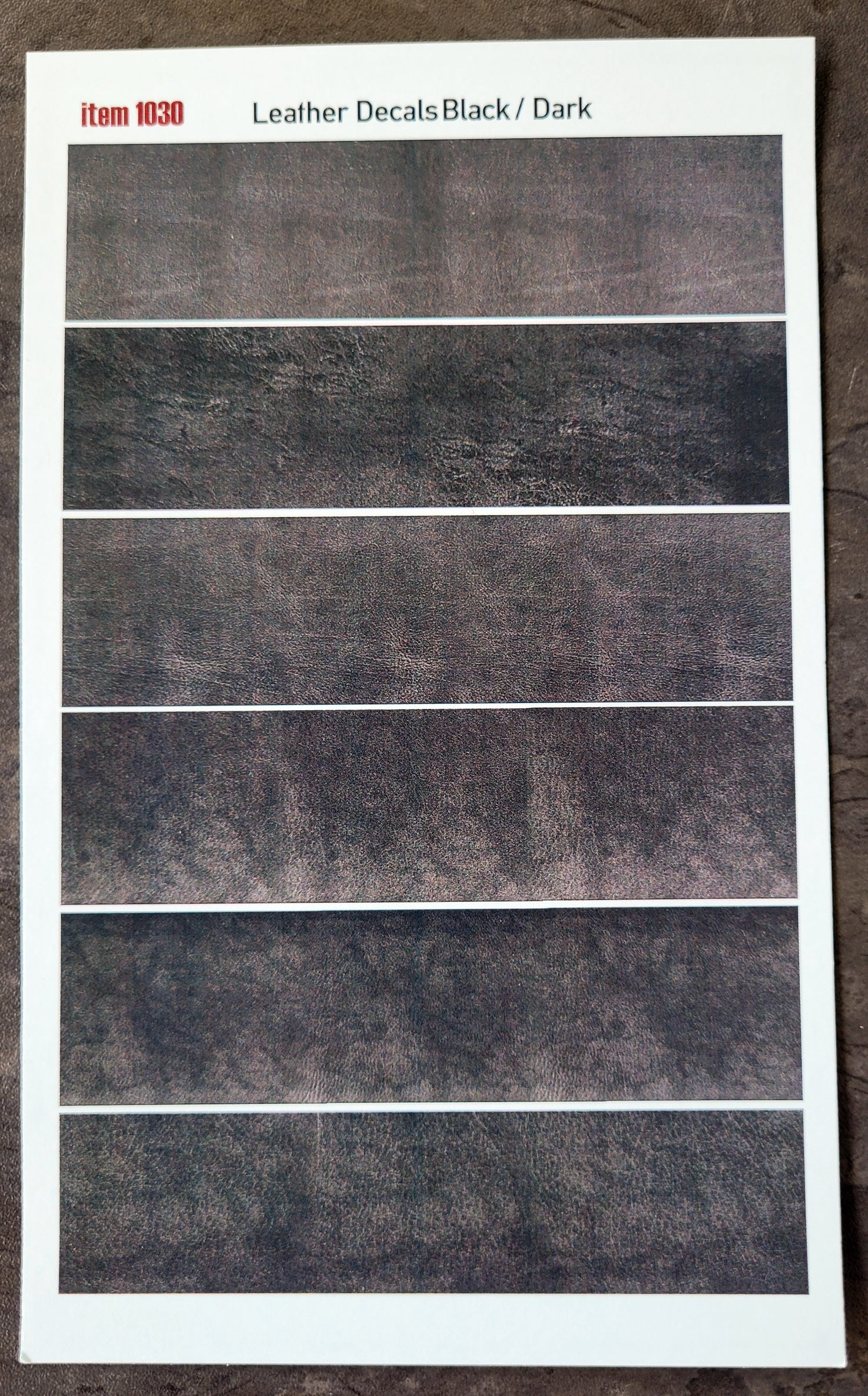 Uschi van der Rosten 1030 Decals Leather Leder Decals 12 versch. Muster schwarz