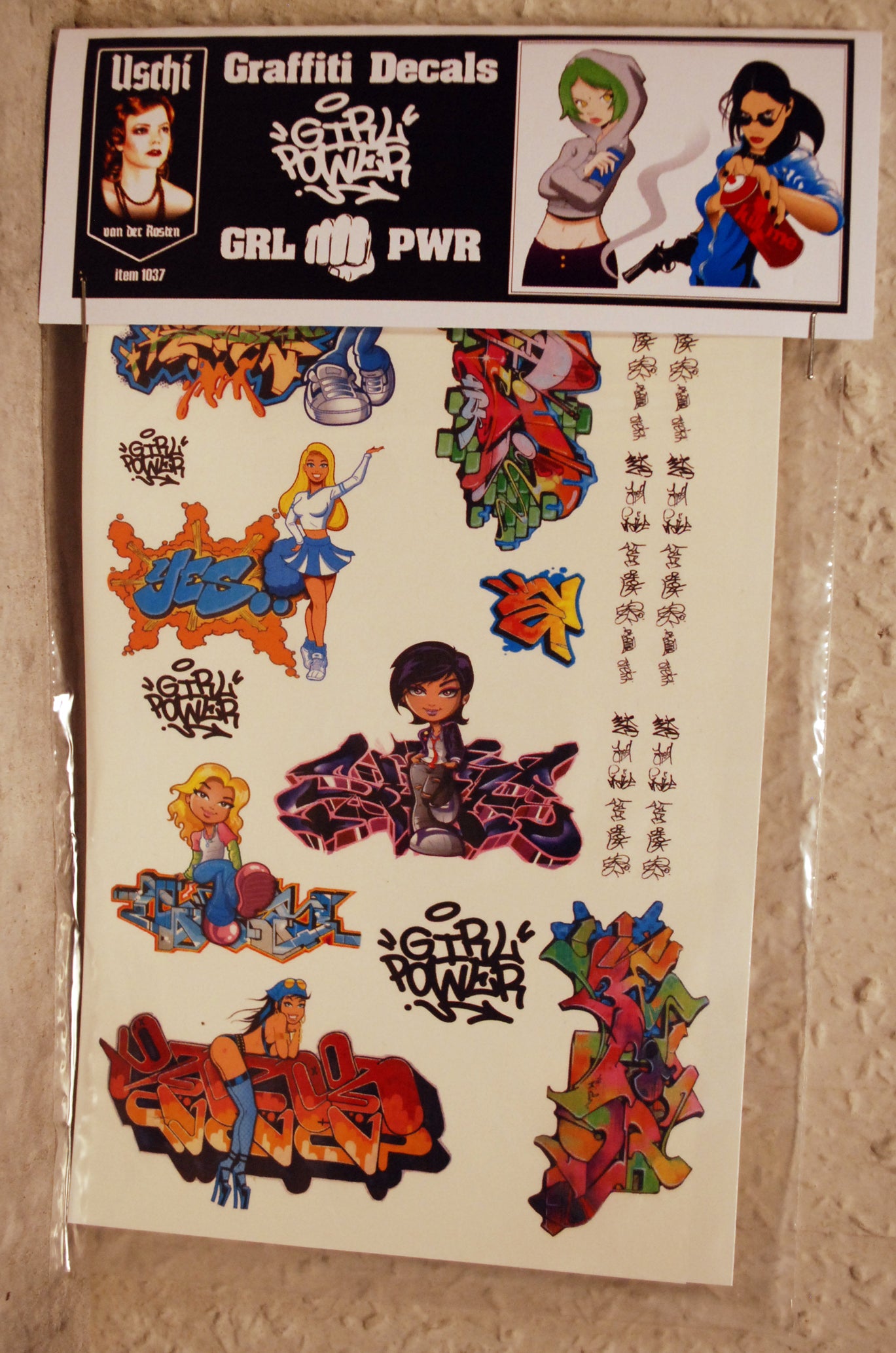 Uschi van der Rosten 1037 Decals Graffiti Decals Girl Power
