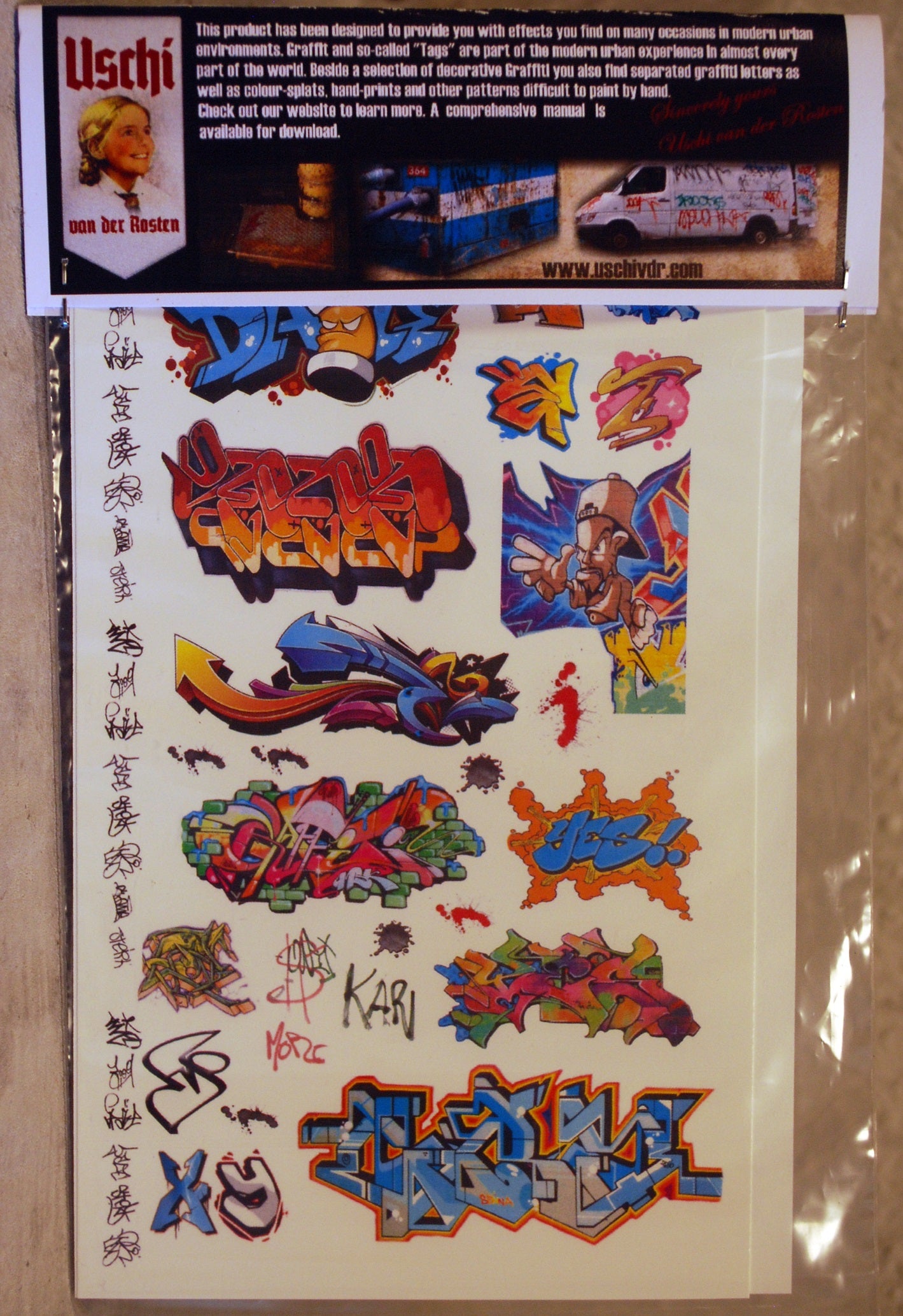 Uschi van der Rosten 1040 Decals Graffiti Decals