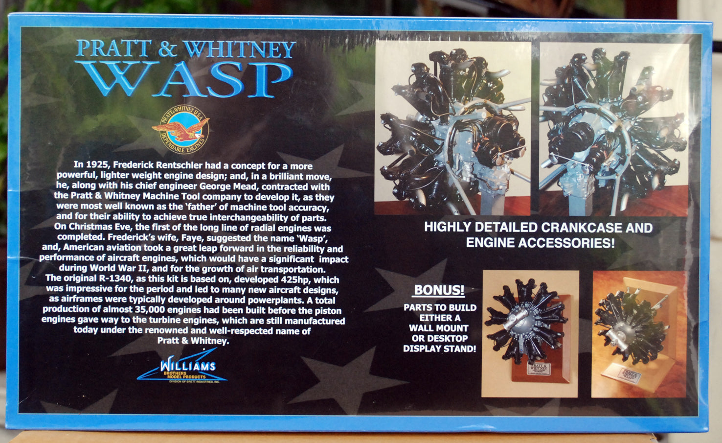 Williams Bros. 30710 Pratt & Whitney R1340 Wasp Engine 1:8 Bausatz