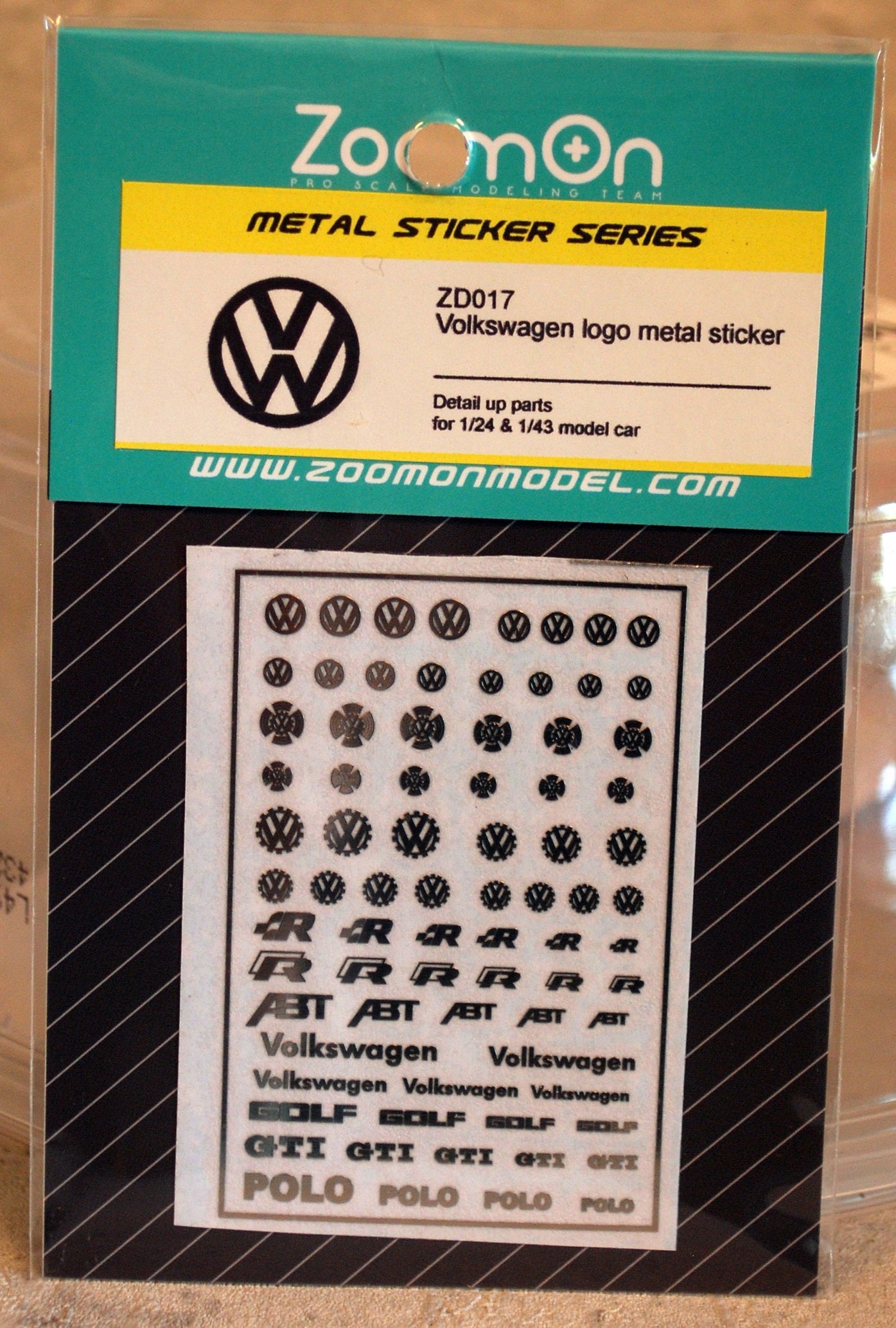 ZoomOn ZD017 VW Volkswagen Metal Sticker div. Maßstäbe