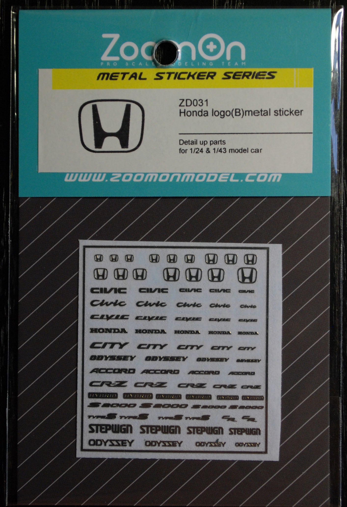 ZoomOn ZD031 Honda Metal Sticker div. Maßstäbe