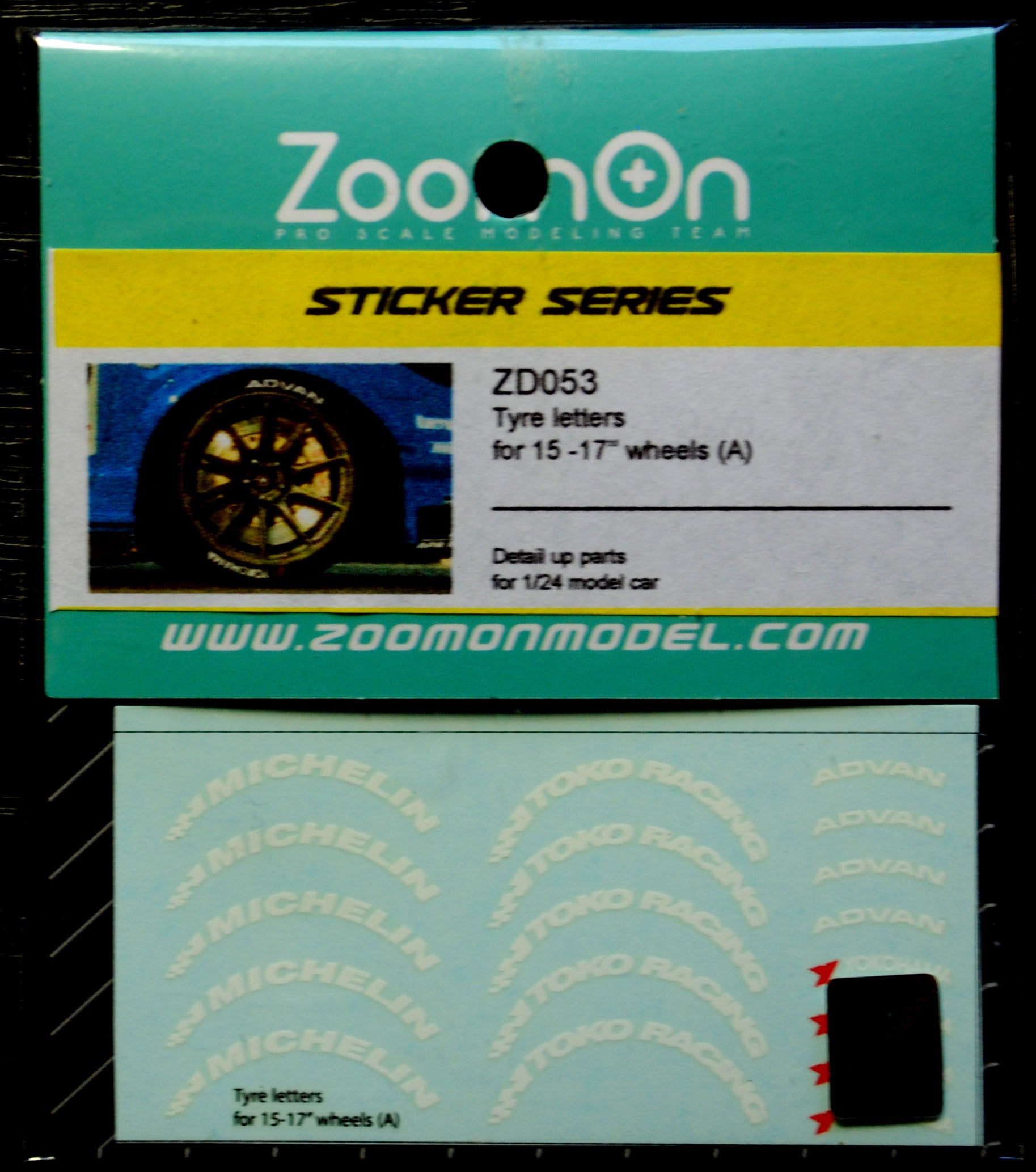 ZoomOn ZD053 Tyre Letters A Reifen Decals 15"-17"