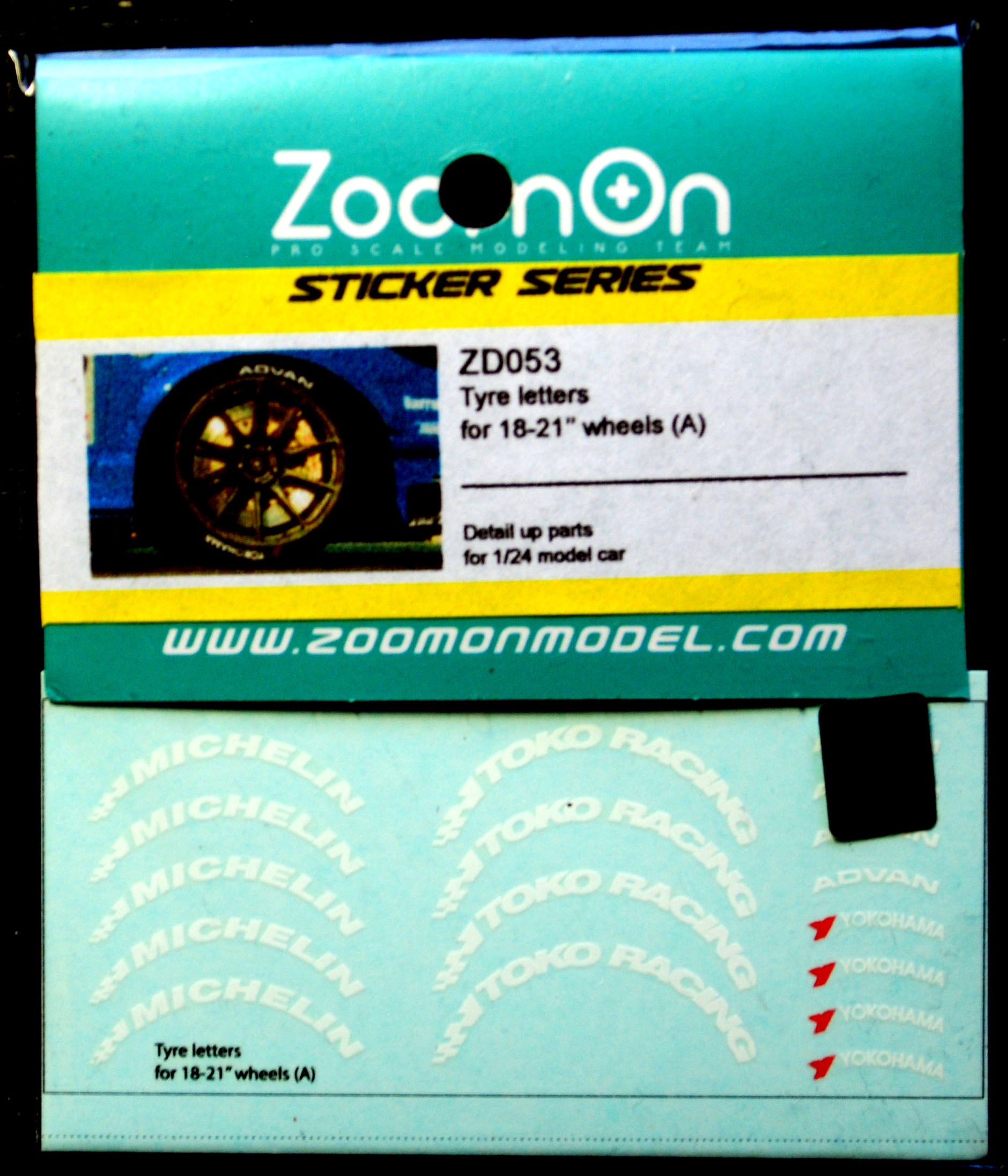 ZoomOn ZD053 Tyre Letters A Reifen Decals 18"-21"