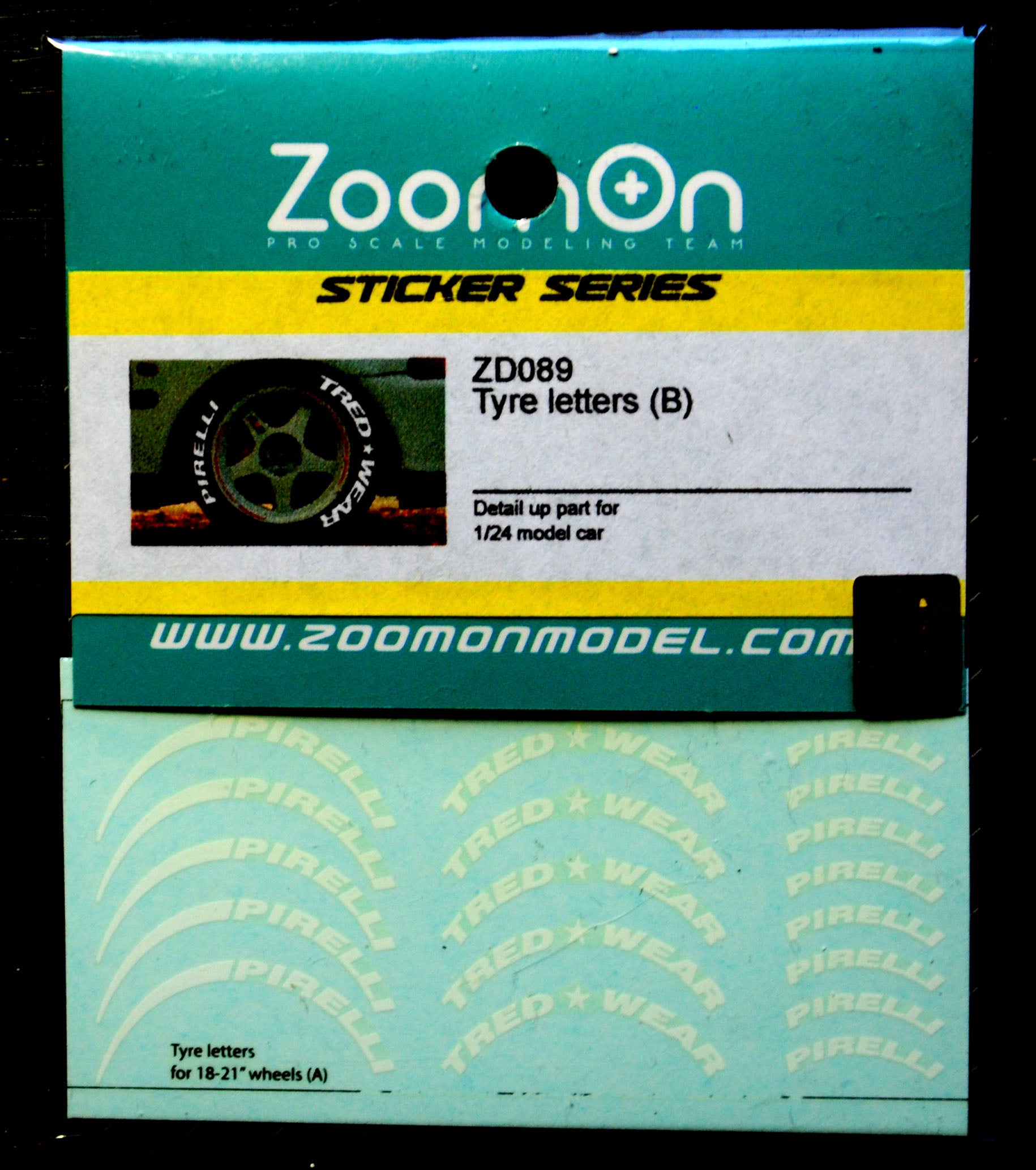 ZoomOn ZD089 Tyre Letters B Reifen Decals 18"-21"